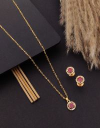 Vanshika Chain Pendant With Earrings Vanshika Chain Pendant With Earrings