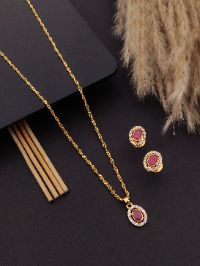 Pinal Chain Pendant With Earrings Pinal Chain Pendant With Earrings